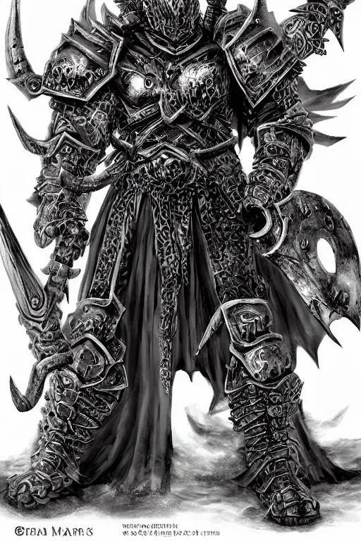 Image similar to chaos warrior, fantasy, warhammer, highly detailed, digital art, sharp focus, trending on art station, kentaro miura manga art style