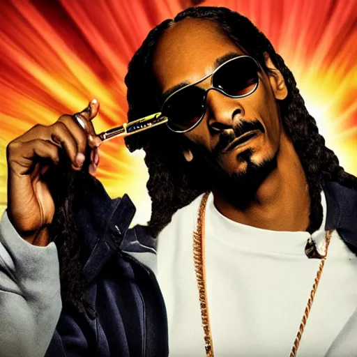 Image similar to photograph of snoop dog smoking a joint while riding a shooting star, filmic, cinematographic