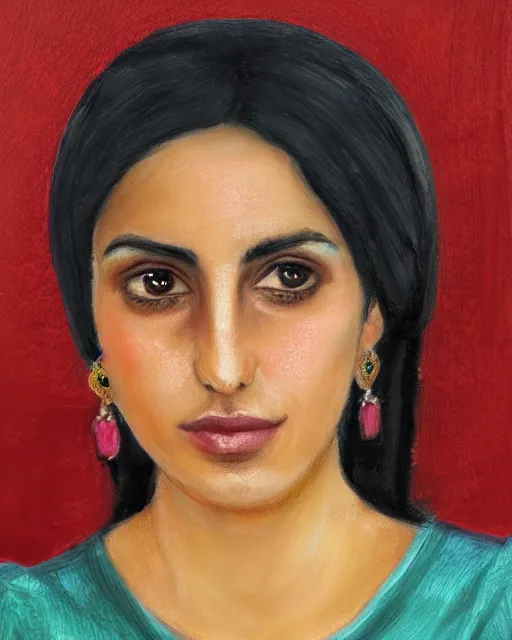Prompt: an award winning portrait of the beautiful sherazade by rafael