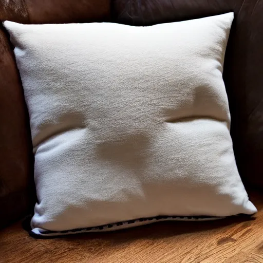 Prompt: photo of a creepy pillow