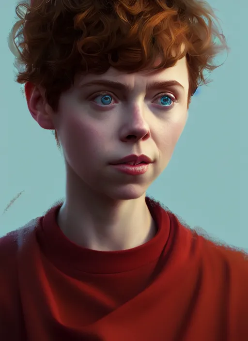 Image similar to portrait of female sophia lillis, netflix trese, highly detailed, digital painting, artstation, concept art, smooth, sharp focus, illustration, art by wlop, kajo baldisimo and craig mullins