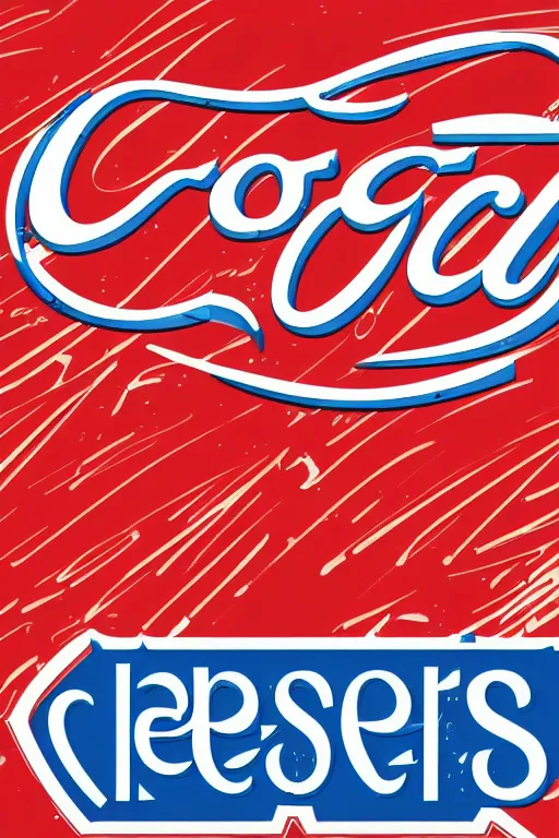 Image similar to a cross between pepsi and coca cola logos, text vector, illegible