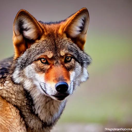 Prompt: professional photograph of a brown red wolf, high quality, hd, 8 k, 4 k, magnificent, award - winning, nature, nature photography, awe - inspiring, highly detailed, amazing