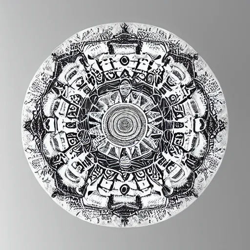 Image similar to polar bear mandala