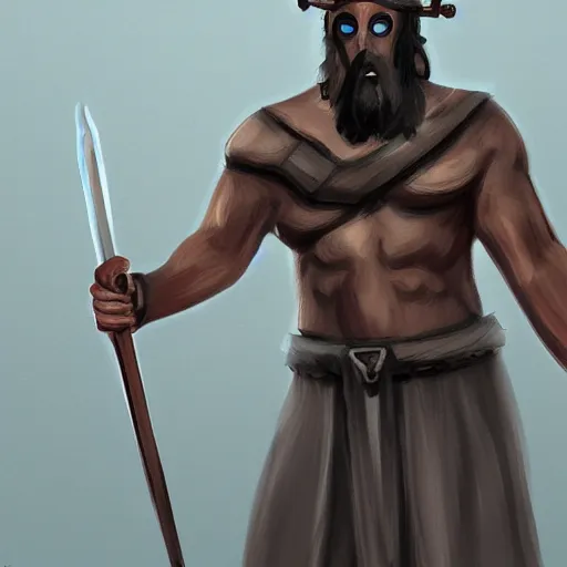 Prompt: greek cyclops, digital painting, character concept art