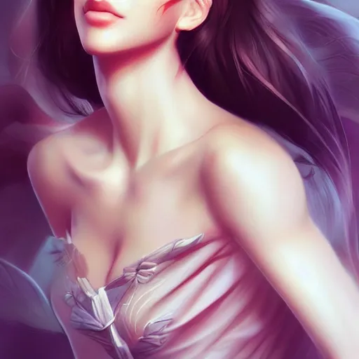 Image similar to a beautiful girl， by Artgerm Lau，hyperdetailed, trending on artstation, trending on deviantart