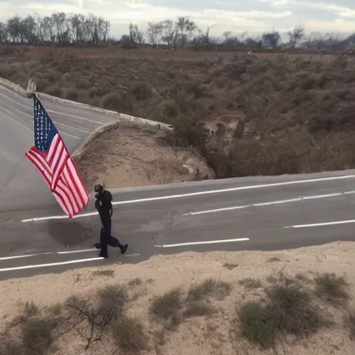 Image similar to donald trump crossing the mexican border