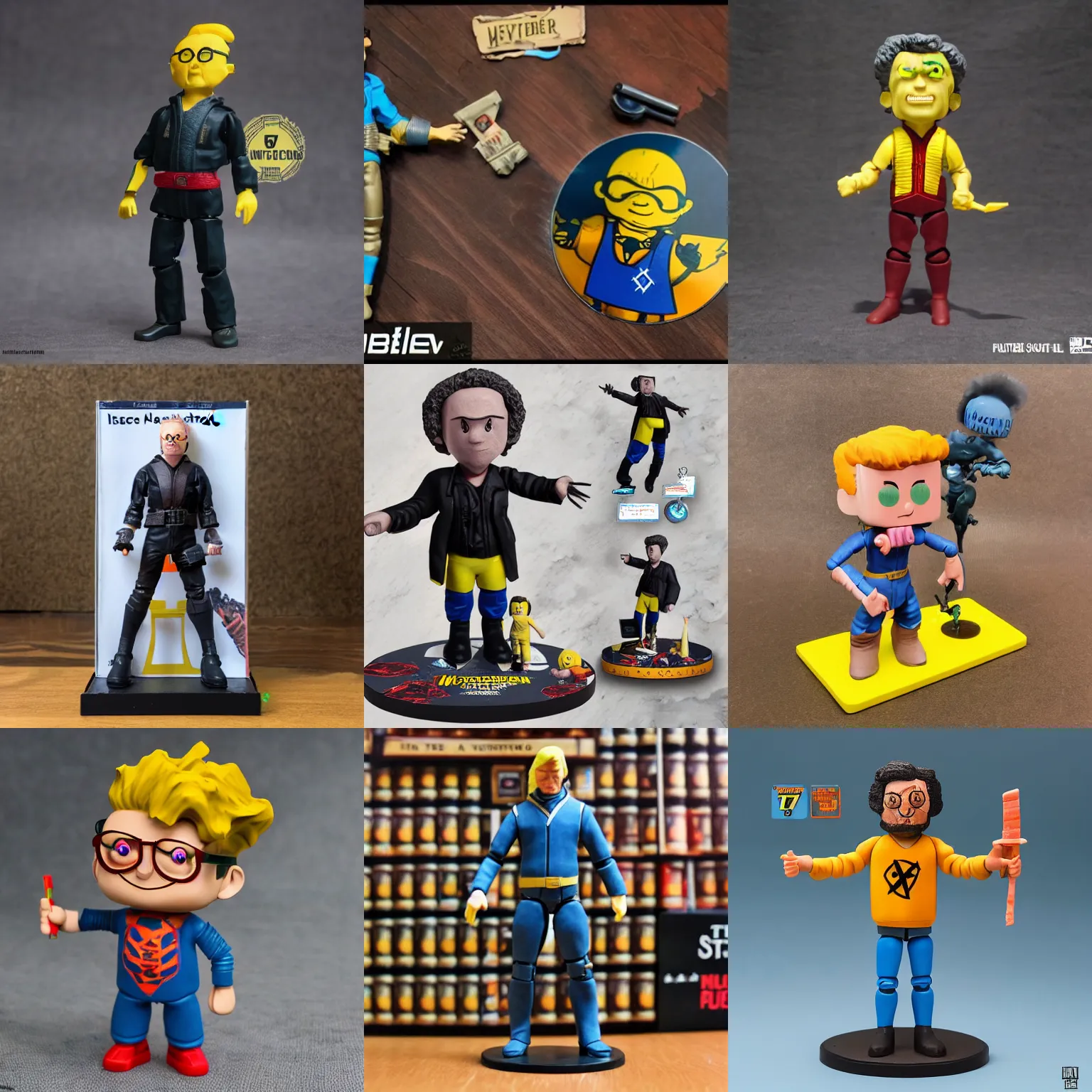 Prompt: isaac newton, fallout 7 6, stop motion vinyl action figure, plastic, toy, butcher billy style