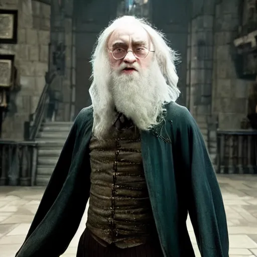 Image similar to Daniel Radcliffe as Dumbledore