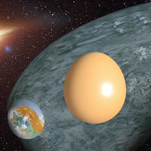 Image similar to egg earth in outer space