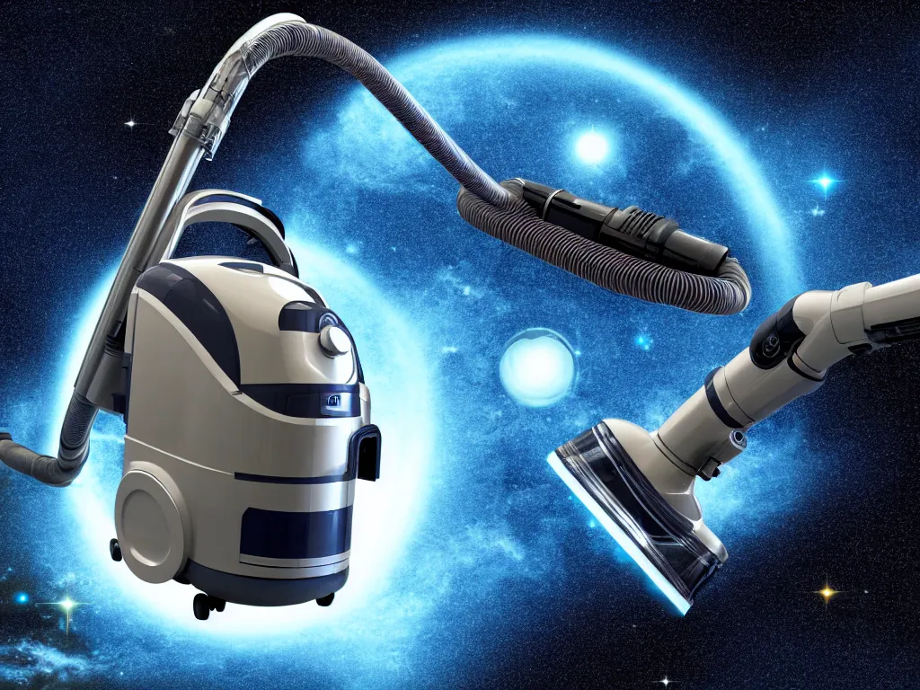 Image similar to intergalactic vacuum cleaner, science fiction, galaxy
