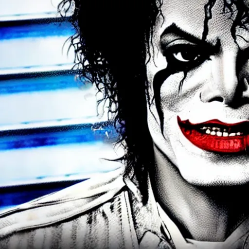 Prompt: awe inspiring Michael Jackson as The Joker 8k hdr