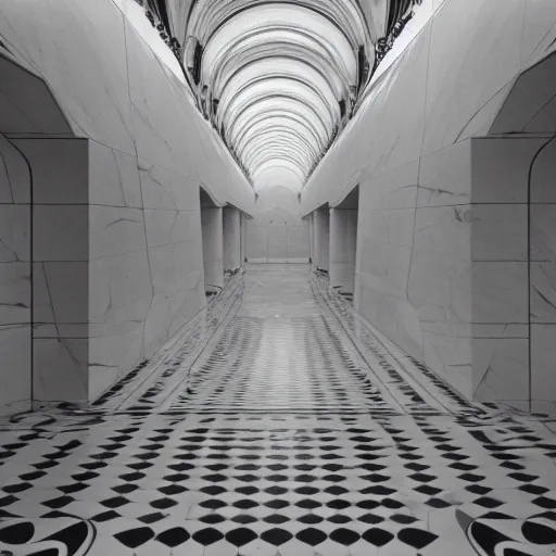 Prompt: a white marble interior photograph, architecture carved for a titan, beautiful in its smoothness and expansiveness, architectural photo by louis kahn and moshe safdie