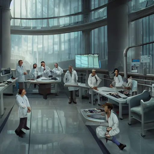 Image similar to the future of medicine, matte painting, very high detail, 4 k,