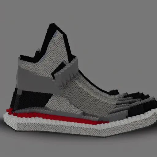 Image similar to balenciaga sneakers in minecraft, highly detailed, rim light, art, cinematic lighting, very coherent, hyper realism, high detail, 8 k