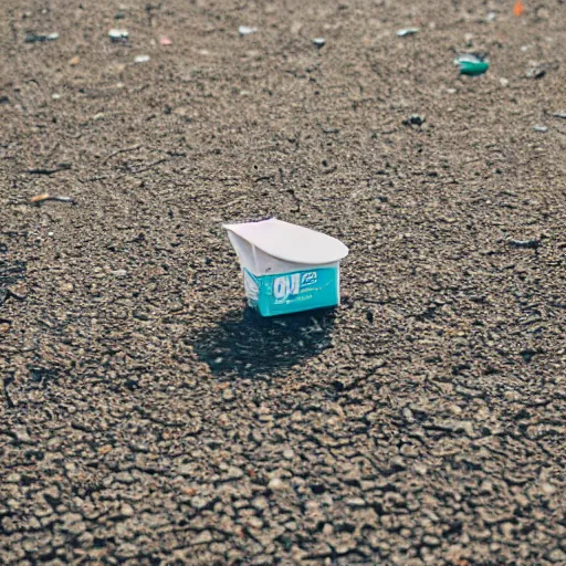 Prompt: a single piece of litter, without text