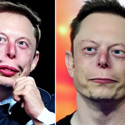 Image similar to Elon mush punched in face poor Gollum