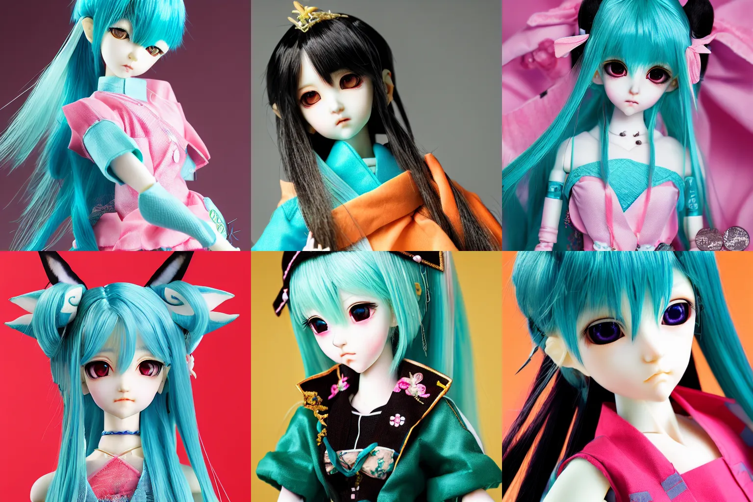 Prompt: Narupajin Miku in japanese bjd dolls style, 4k photo