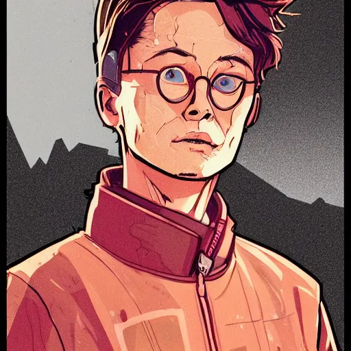 Image similar to a study of cell shaded portrait of marty mcfly concept art, llustration, post grunge, concept art by josan gonzales and wlop, by james jean, Victo ngai, David Rubín, Mike Mignola, Laurie Greasley, highly detailed, sharp focus, alien, Trending on Artstation, HQ, deviantart, art by artgem