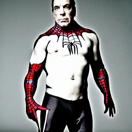 Image similar to till lindemann looks like spider man