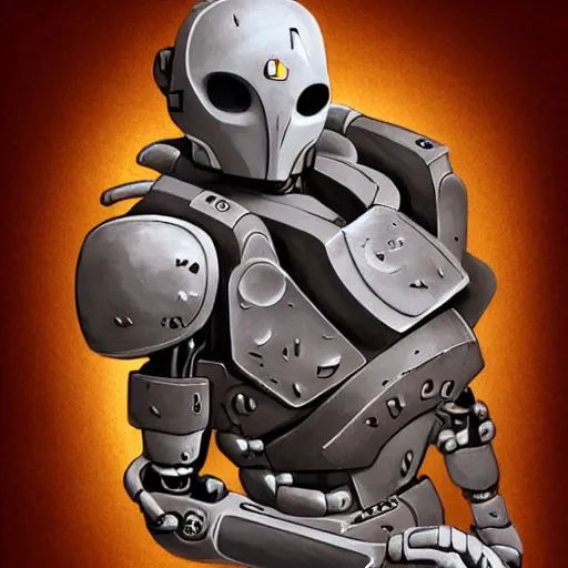 Image similar to A warforged from Dungeons & Dragons looking like the BIONICLE Keetongu with one eye and mystical tattoos on his arms, art by Christian Faber