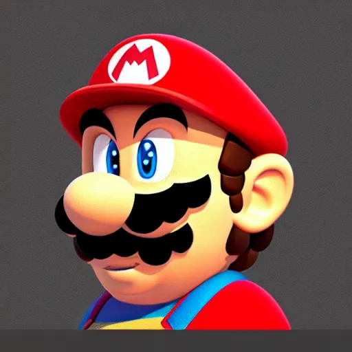 Prompt: super mario portrait