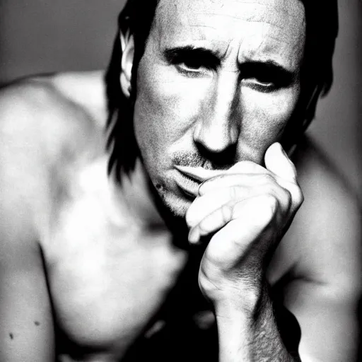 Prompt: Trent Reznor singer songwriter Rolling Stone, ultrafine detail, private press, associated press photo, angelic photograph, masterpiece