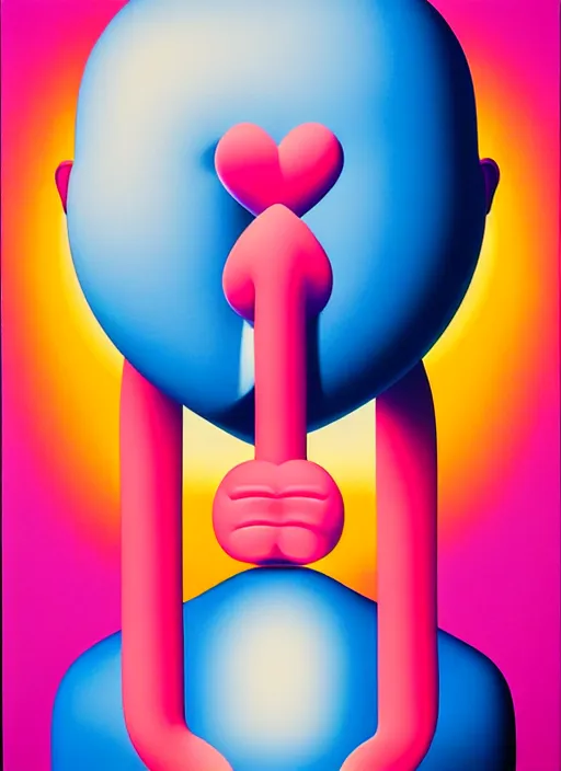 Image similar to love language by shusei nagaoka, kaws, david rudnick, airbrush on canvas, pastell colours, cell shaded, 8 k