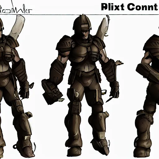 Prompt: detailed character concept art of mix between a spartan and heavy fbi soldier