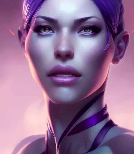 Image similar to beautiful portrait of a gorgeous personal trainer who looks like Ivy Valentine , character design by charlie bowater, ross tran, artgerm, and makoto shinkai, detailed, soft lighting, rendered in octane