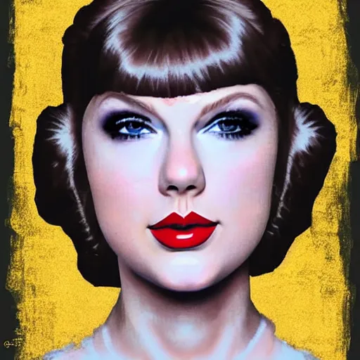 Prompt: taylor swift as princess leia, portrait by fra angelico