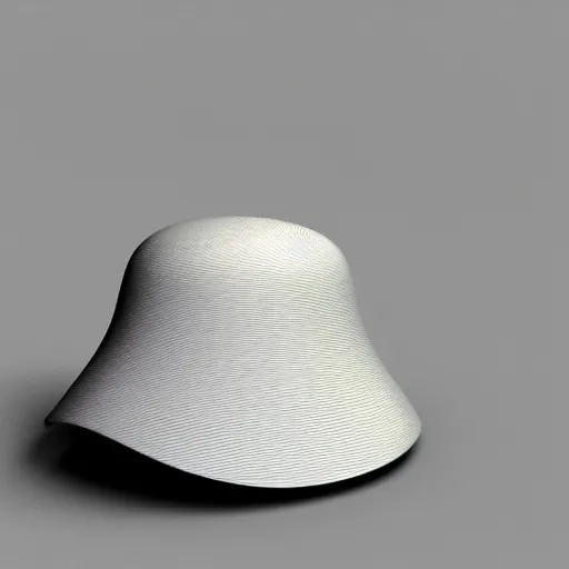 Image similar to isometric rendered 3 d object of hat, centralised, mohamed chahin, blender cycles render ultra detail, no background