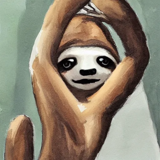 Prompt: sloth girl