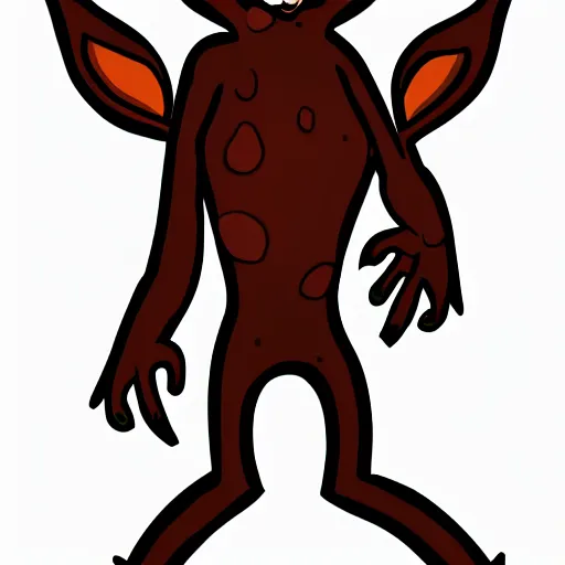 Image similar to full body portrait of a goblin, cartoon, illustration, comic, vector art