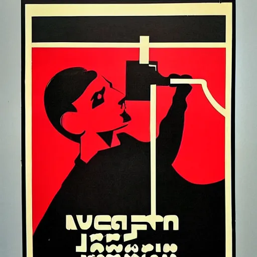 Prompt: soviet propaganda poster, 8 0 s, about instagram