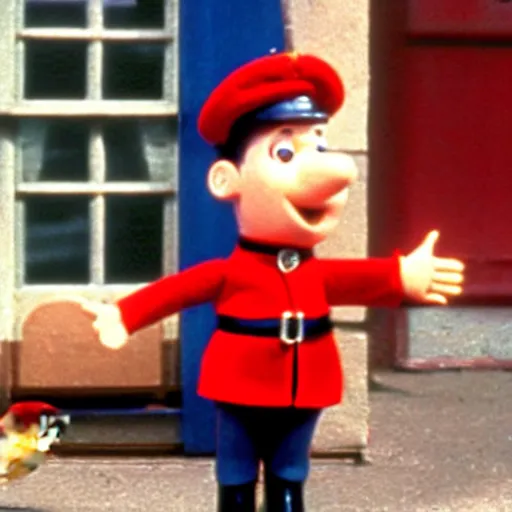 Image similar to herman goering in postman pat, bbc