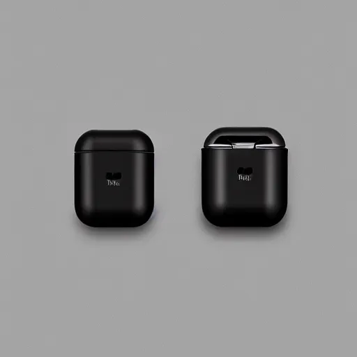 Image similar to black airpods pro case with marshmallow logo on it, studio, product photo