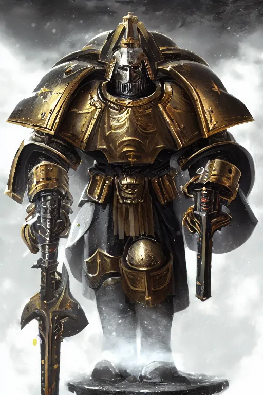 Image similar to armor portrait heros warhammer 4 0 k horus heresy fanart - the primarchs emperor by johannes helgeson animated with vfx concept artist & illustrator global illumination ray tracing hdr fanart arstation zbrush central hardmesh 8 k octane renderer comics stylized