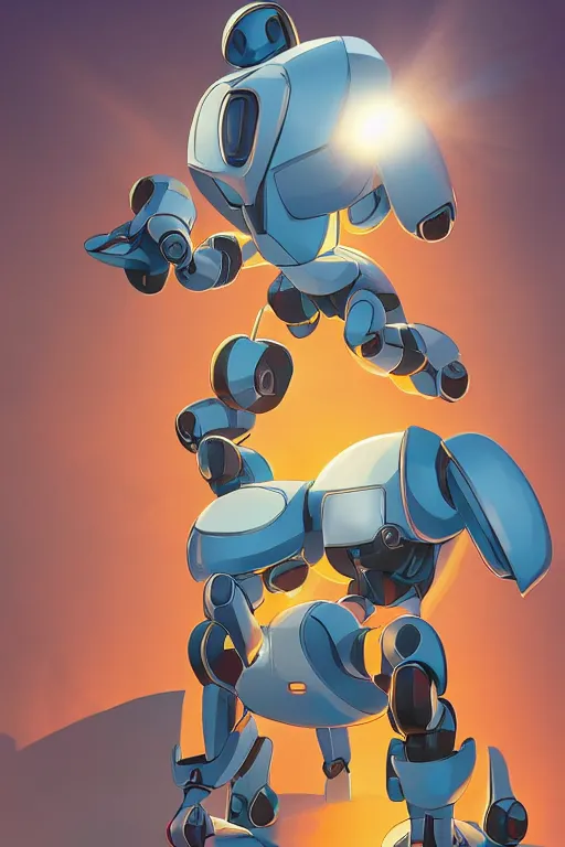 Image similar to metabots medabots medarotto medarot robot minimalist comics, behance hd by jesper ejsing, by rhads, makoto shinkai and lois van baarle, ilya kuvshinov, rossdraws global illumination ray tracing hdr radiating a glowing aura