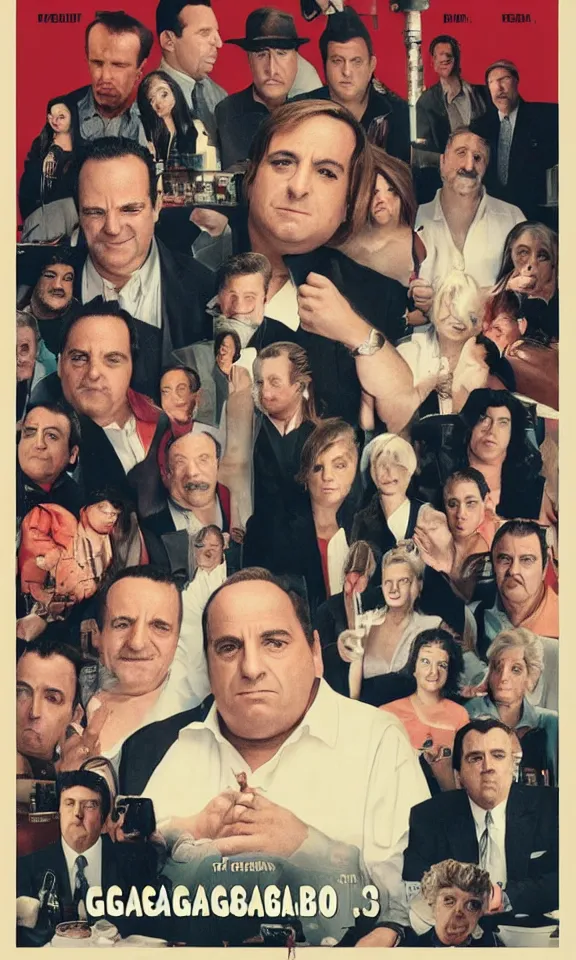 Prompt: movie poster for gabagool : a sopranos story