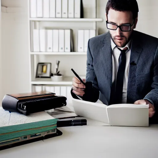 Image similar to man, office, notebook