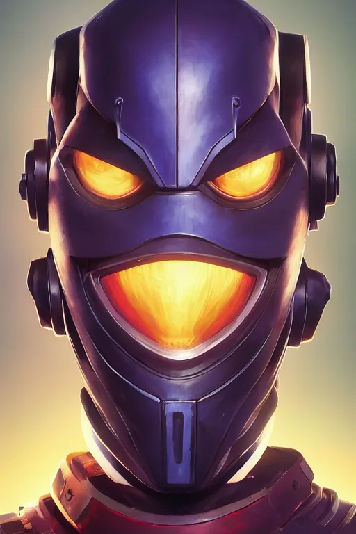 Image similar to epic mask helmet robot ninja portrait stylized as fornite style game design fanart by concept artist gervasio canda, behance hd by jesper ejsing, by rhads, makoto shinkai and lois van baarle, ilya kuvshinov, rossdraws global illumination radiating a glowing aura global illumination ray tracing hdr render in unreal engine 5