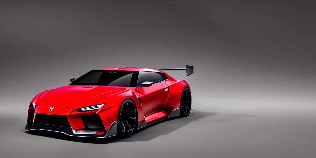 Image similar to nissan gtr r 3 4, mercedez benz, honda civic, bentley, ferrari, mclaren, mustang, mini cooper, porche, jeep, vintage cars, gtr r 3 5, subaru brz, koenigsegg and supra in the shape of a lamborghini huracan concept car design, car photography, 4 k, high resolution, highly detailed