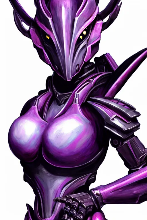 Image similar to cinematic bust shot, hyperdetailed elegant beautiful stunning giant robot mecha hot female goddess dragon, sharp spines, sharp metal ears, smooth purple eyes, smooth fuschia skin, smooth silver armor, nebula size, space, epic proportions, epic scale, warframe fanart, macro giantess, furry art, dragon art, goddess art, giantess art, furaffinity, octane