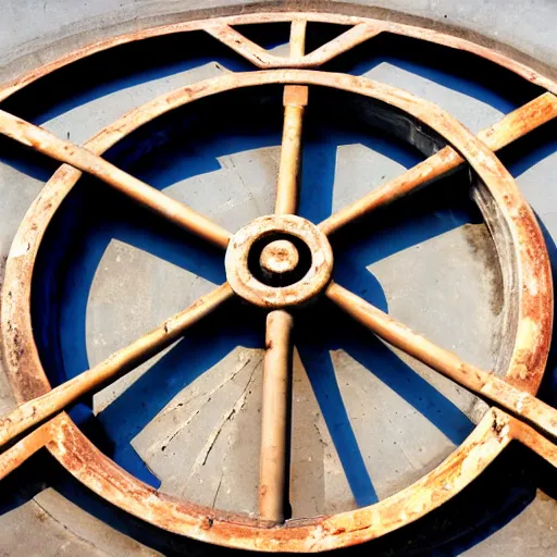 Image similar to symbol of a ship wheel