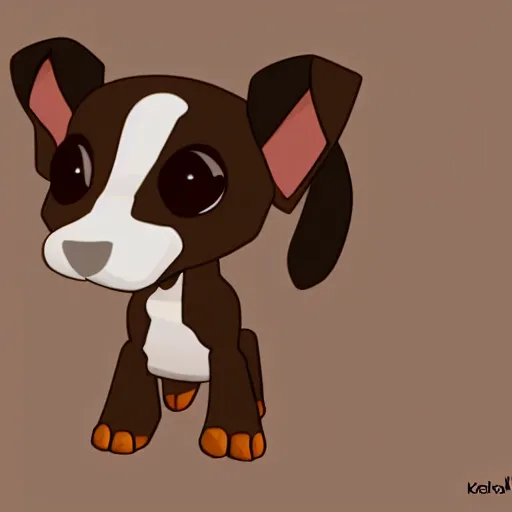 Prompt: A cute dog in animation style