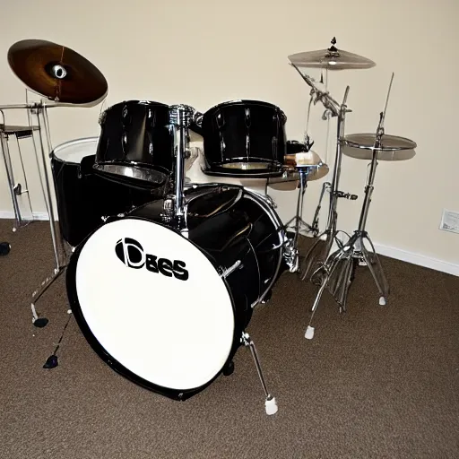 Prompt: massive drum set