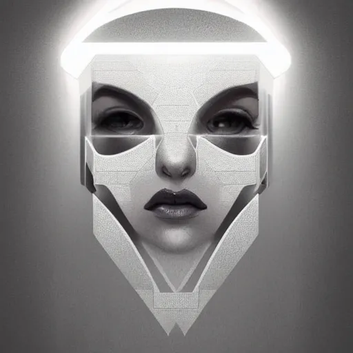 Image similar to symmetry!! solid cube of light, hard edges, product render retro - futuristic poster scifi, lantern head, ancient kings in white robes, intricate, elegant, highly detailed, digital painting, artstation, concept art, smooth, sharp focus, illustration, dreamlike, art by artgerm