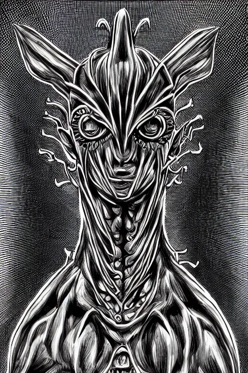 Image similar to mole humanoid figure monster, symmetrical, highly detailed, digital art, sharp focus, trending on art station, kentaro miura manga art style