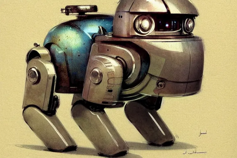 Image similar to ( ( ( ( ( 1 9 5 0 s retro future robot android dog. muted colors. ) ) ) ) ) by jean - baptiste monge!!!!!!!!!!!!!!!!!!!!!!!!!!!!!!